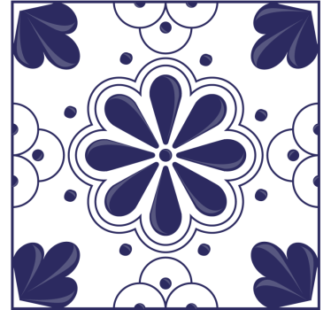 Posavasos patrón de formas florales - TenVinilo
