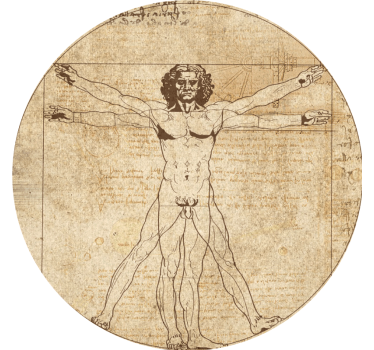 Posavasos moderno ilustración de la figura vitruviana - TenVinilo