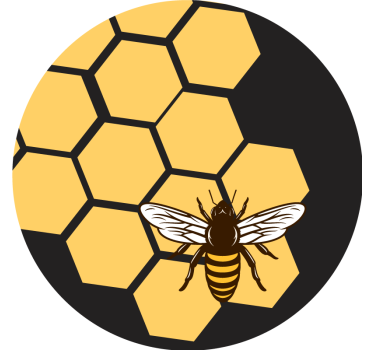 Posavasos frikis patrón de abejas y panal - TenVinilo