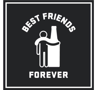 Posavasos cerveza mejores amigos abrazan la cerveza - TenVinilo