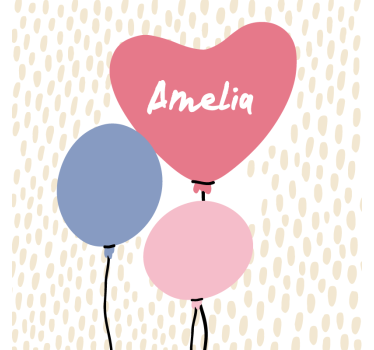Posavasos boda trio de globos en forma de corazón - TenVinilo
