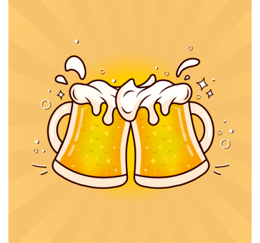 Posavasos cerveza ¡salud con jarras de cerveza! - TenVinilo
