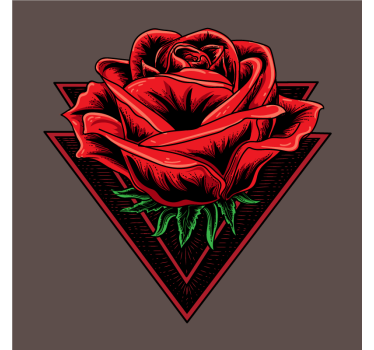Posavasos frikis gráfico de rosa roja - TenVinilo