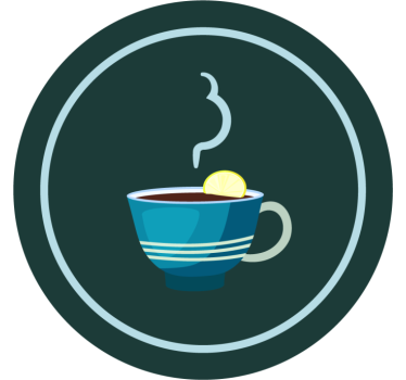 Posavasos moderno taza de té elegante - TenVinilo