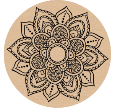 Posavasos componente floral intrincado - TenVinilo
