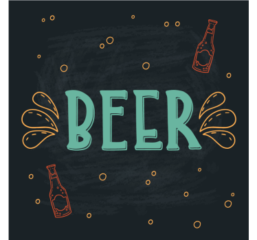 Posavasos cerveza concepto de cerveza divertido - TenVinilo