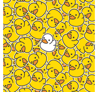 Posavasos frikis patrón de patitos de goma juguetones - TenVinilo