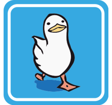Posavasos frikis pato de dibujos animados caminando - TenVinilo