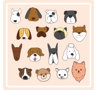 Posavasos frikis caras de animales adorables - TenVinilo