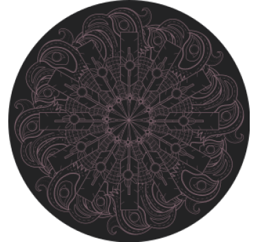 Posavasos patrón mandala intrincado - TenVinilo