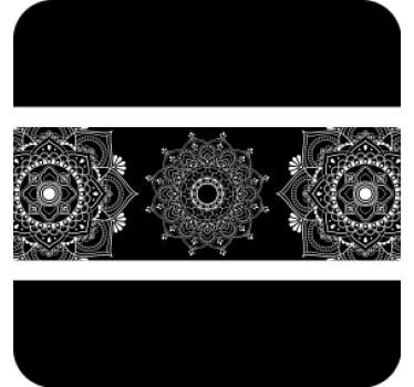 Posavasos retro 3 mandalas en blanco y negro - TenVinilo