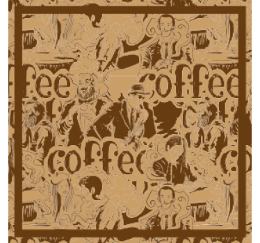 Posavasos personajes de café vintage - TenVinilo