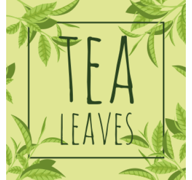 Posavasos con frases patrón de hojas de té - TenVinilo