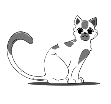 Posavasos moderno figura de gato lindo - TenVinilo