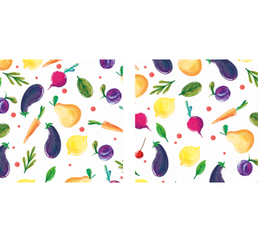 Posavasos moderno patrón de frutas coloridas - TenVinilo
