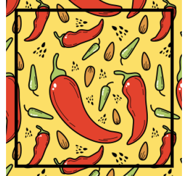 Posavasos moderno patrón de chiles - TenVinilo