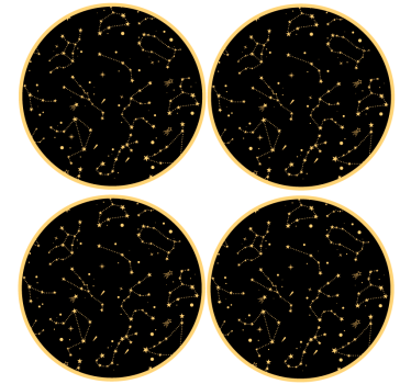 Posavasos frikis elementos de patrón celestial - TenVinilo