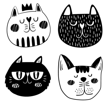 Posavasos frikis ilustraciones de gatos juguetones - TenVinilo