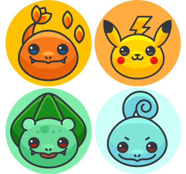 Personajes de pokemon más posavasos - TenVinilo