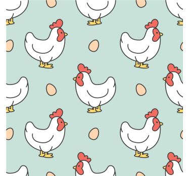 Posavasos moderno con motivo de gallinas y huevos - TenVinilo