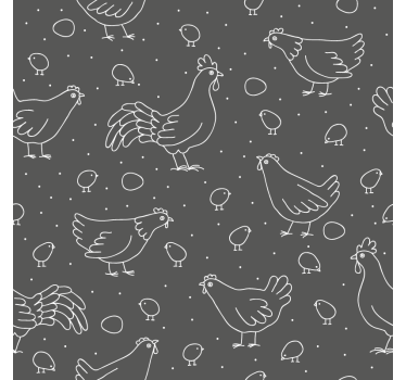 Posavasos vintage con patrones de gallina y pollito - TenVinilo