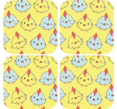 Posavasos frikis caras de pollito adorables - TenVinilo