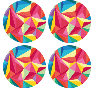 Posavasos patrones geométricos vibrantes - TenVinilo