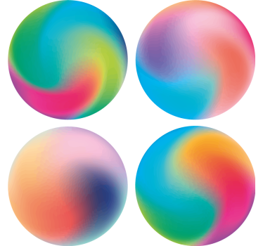 Posavasos con patrones coloridos y enredados - TenVinilo