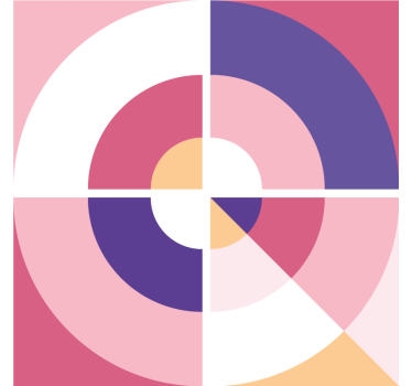 Posavasos moderno formas coloridas geométricas - TenVinilo