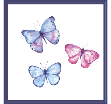 Posavasos frikis arreglo de mariposas coloridas - TenVinilo
