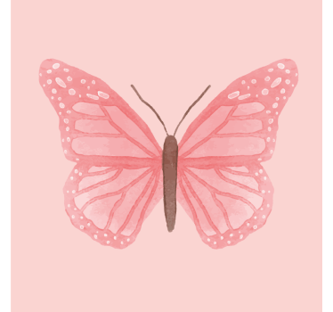Posavasos vintage ilustración de mariposa rosa - TenVinilo