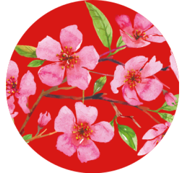 Hermosa acuarela de flores de sakura posavasos - TenVinilo