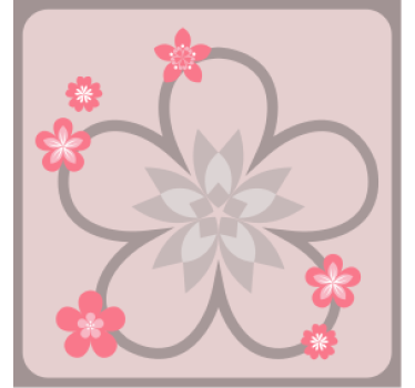 Posavasos moderno patrón floral elegante - TenVinilo