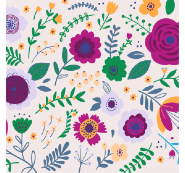 Posavasos frikis composición floral colorida - TenVinilo