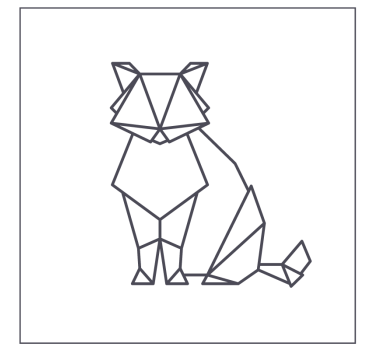 Posavasos frikis figura de gato geométrico - TenVinilo