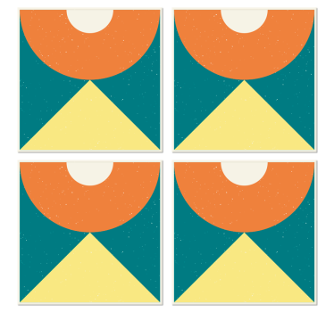 Posavasos retro Estilo vintage coloreado - TenVinilo