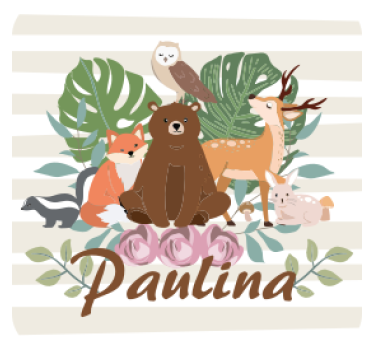 Posavasos personalizable reunión de animales lindos - TenVinilo