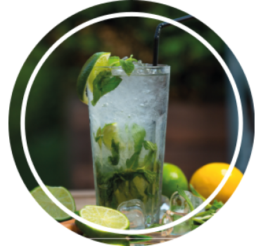 Posavasos moderno bebida refrescante de menta - TenVinilo