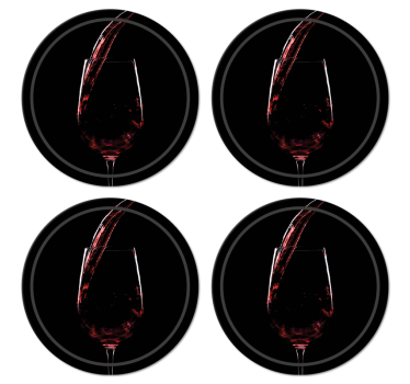 Posavasos retro Copa de vino tinto - TenVinilo