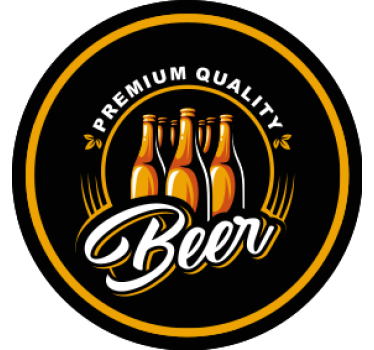 Posavasos cerveza emblema de bebida premium - TenVinilo