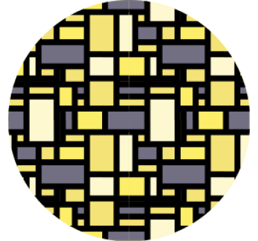 Posavasos patrón geométrico amarillo y gris - TenVinilo