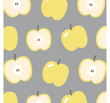 Posavasos frikis patrón de manzana amarilla - TenVinilo