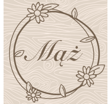 Posavasos personalizable monograma con marco floral - TenVinilo