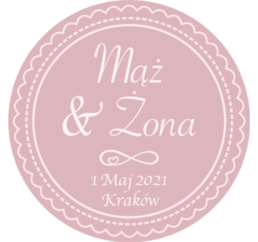 Posavasos boda diseño circular rosa elegante - TenVinilo