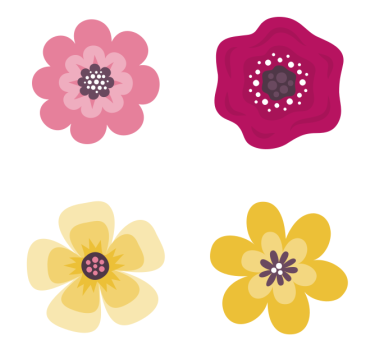 Posavasos original Silueta de flor simple - TenVinilo