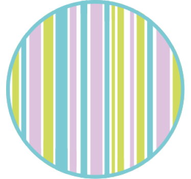 Posavasos círculo rayas coloridas - TenVinilo
