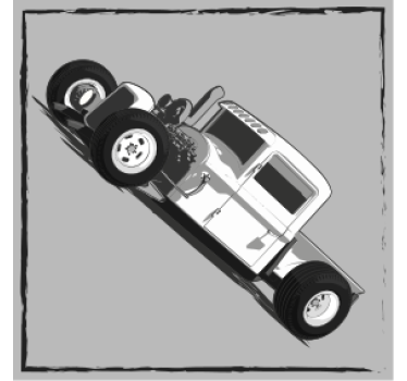 Posavasos frikis representación clásica de hot rod - TenVinilo