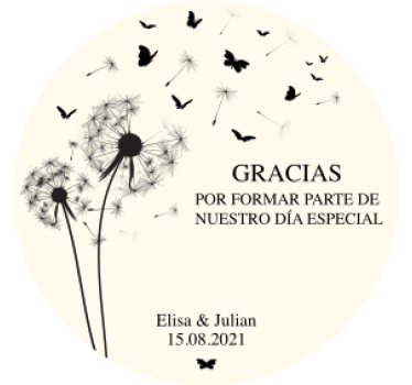Posavasos de boda Texto inspirador y flores. - TenVinilo