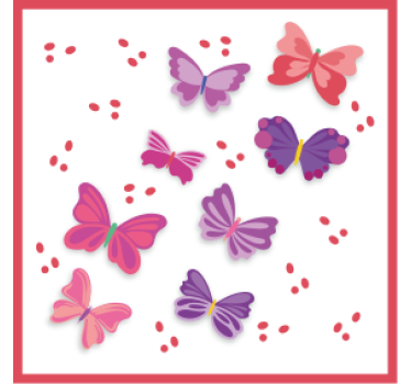 Posavasos frikis ilustraciones de mariposas vivas - TenVinilo