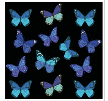 Conjunto de posavasos de vinilo grupo de mariposas azules - TenVinilo